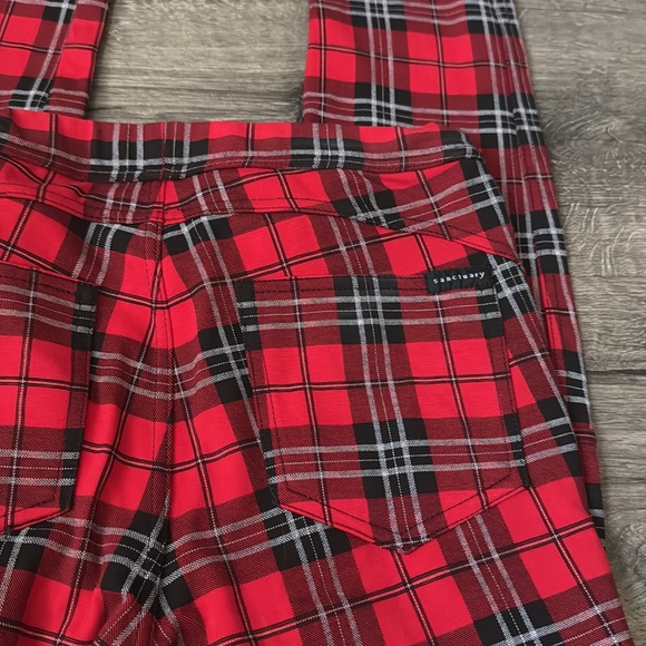 Sanctuary -  Christmas RED plaid leggings - WOMEN SMALL worn once - Picture 6 of 9
